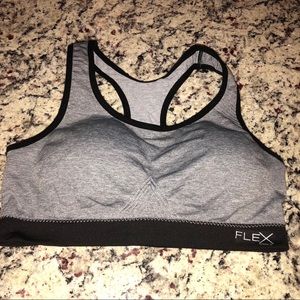 FleX Gray & Black Sports Bra